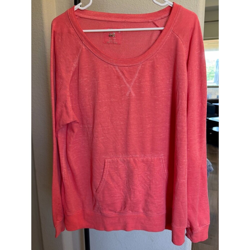 Central Park Women's Coral Pullover Sweatshirt - Lightweight Cozy Top 2X